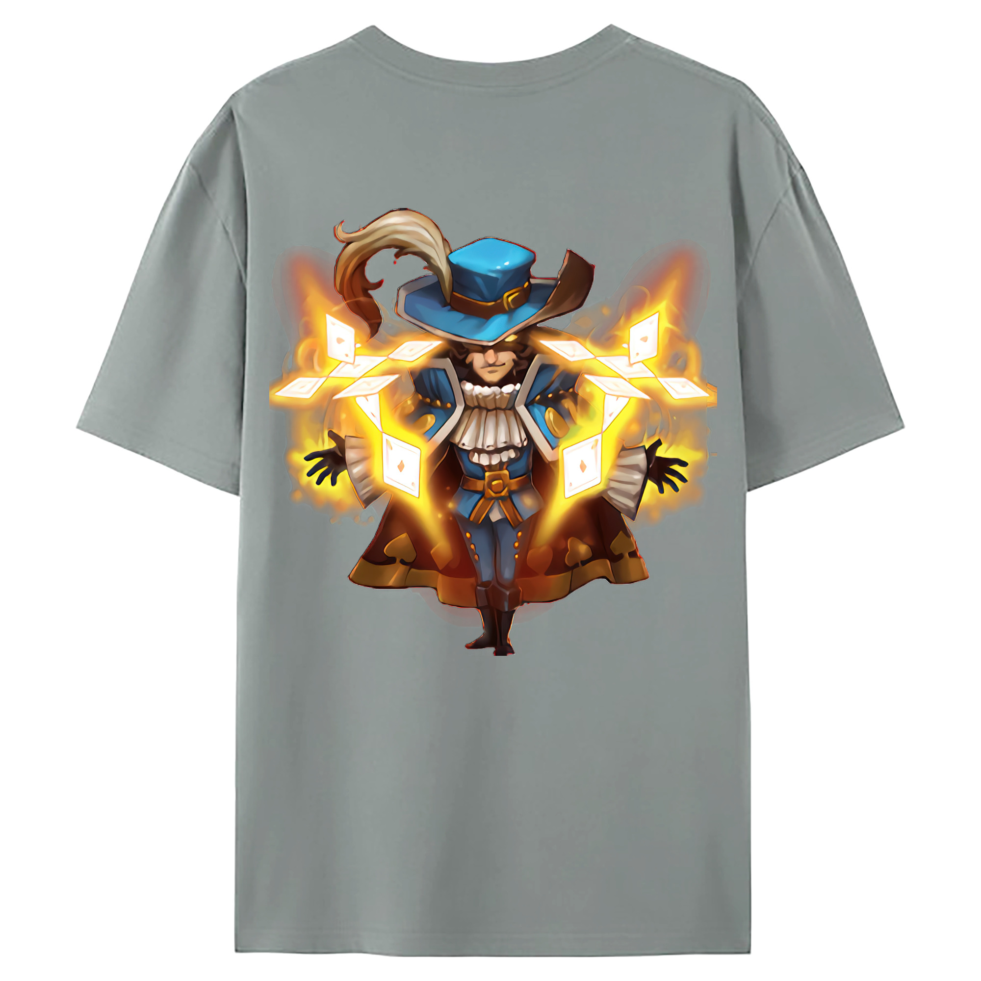 （画像用） リーグ・オブ・レジェンド League of Legends LOL 綿100％ メンズ半袖Tシャツ（バックプリント） 通気性